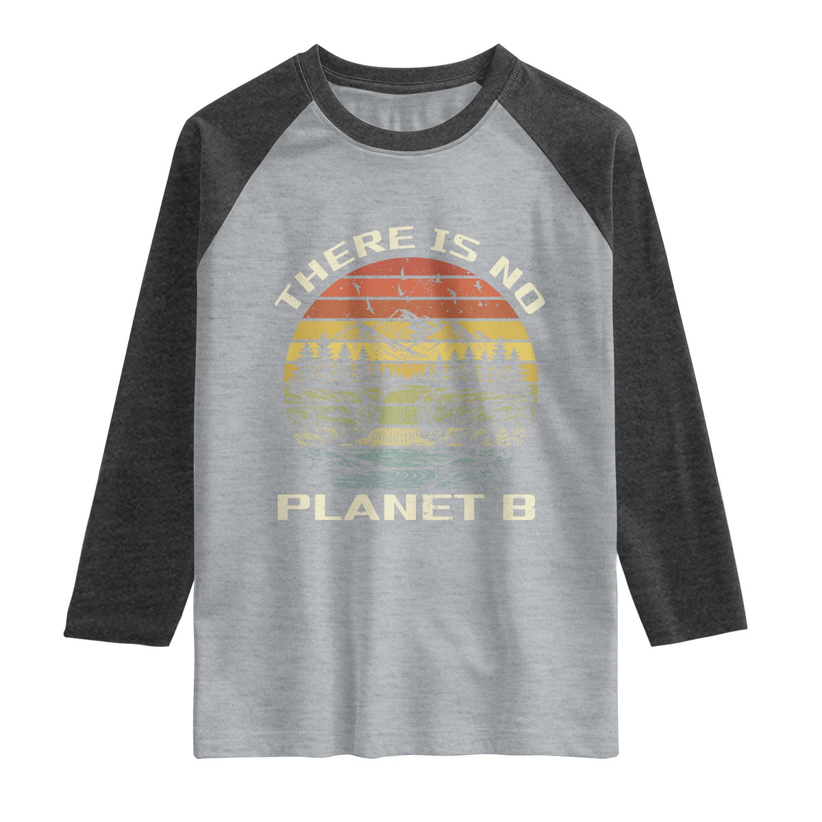 Nature Lover Shirt, Earth Day Gift, Save the Planet Shirt, Nature T-Shirt, Nature Lover Gift, Outdoor Environment Shirts, No Planet B Shirt Raglan Shirt TS12 Heather Gray Heather Charcoal Print Your Wear