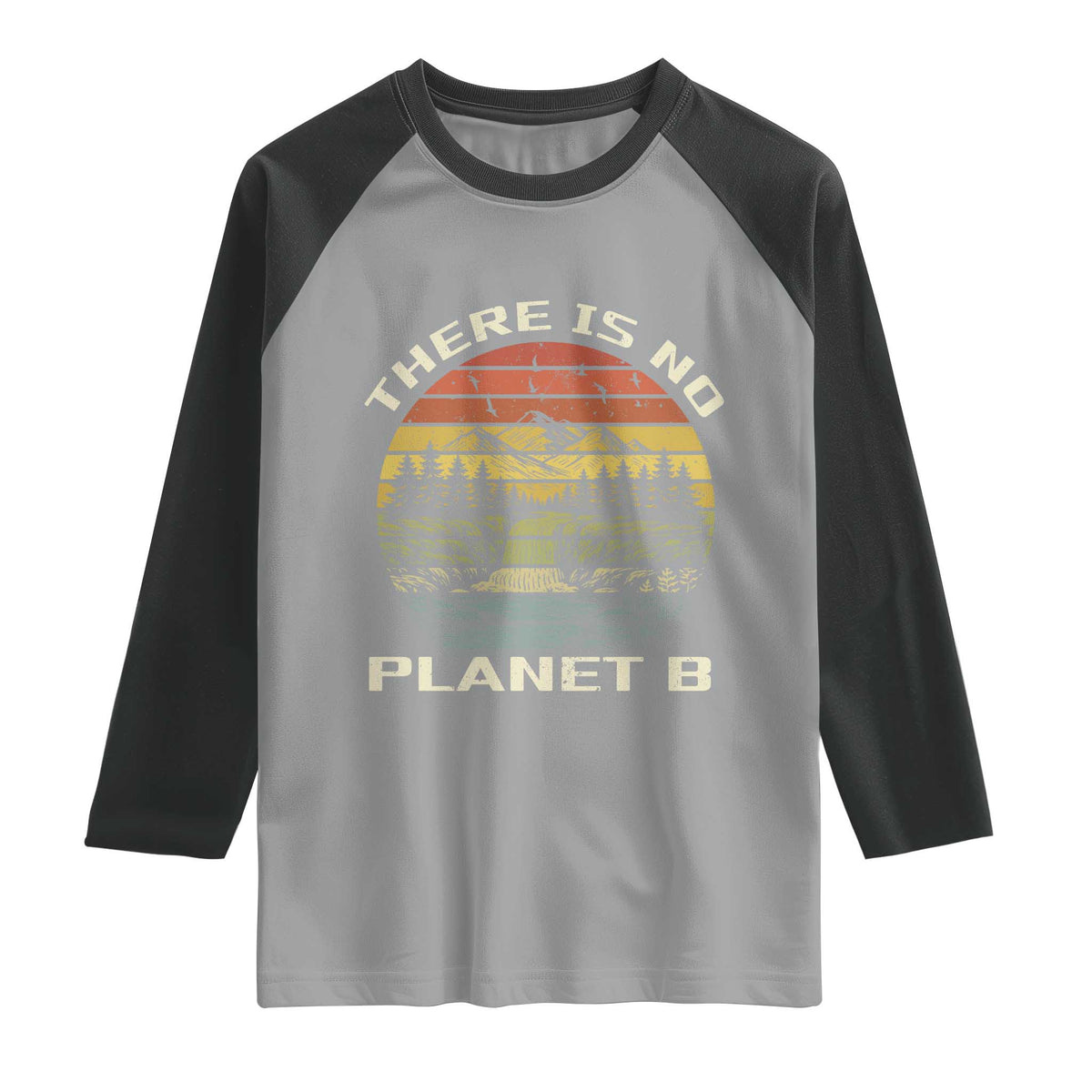 Nature Lover Shirt, Earth Day Gift, Save the Planet Shirt, Nature T-Shirt, Nature Lover Gift, Outdoor Environment Shirts, No Planet B Shirt Raglan Shirt TS12 Sport Gray Black Print Your Wear