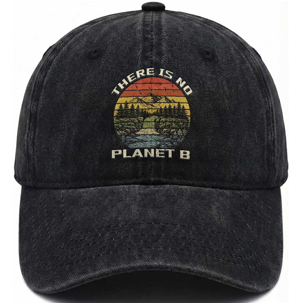 Nature Lover Shirt, Earth Day Gift, Save the Planet Shirt, Nature T-Shirt, Nature Lover Gift, Outdoor Environment Shirts, No Planet B Shirt Washed Cotton Baseball Cap TS12 Washed Cap Universal Fit Black Print Your Wear