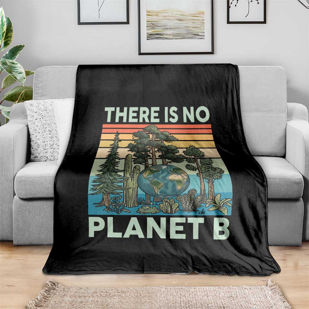 Vintage There Is No Planet B Earth Day Gift Throw Blanket TS12 Print Your Wear