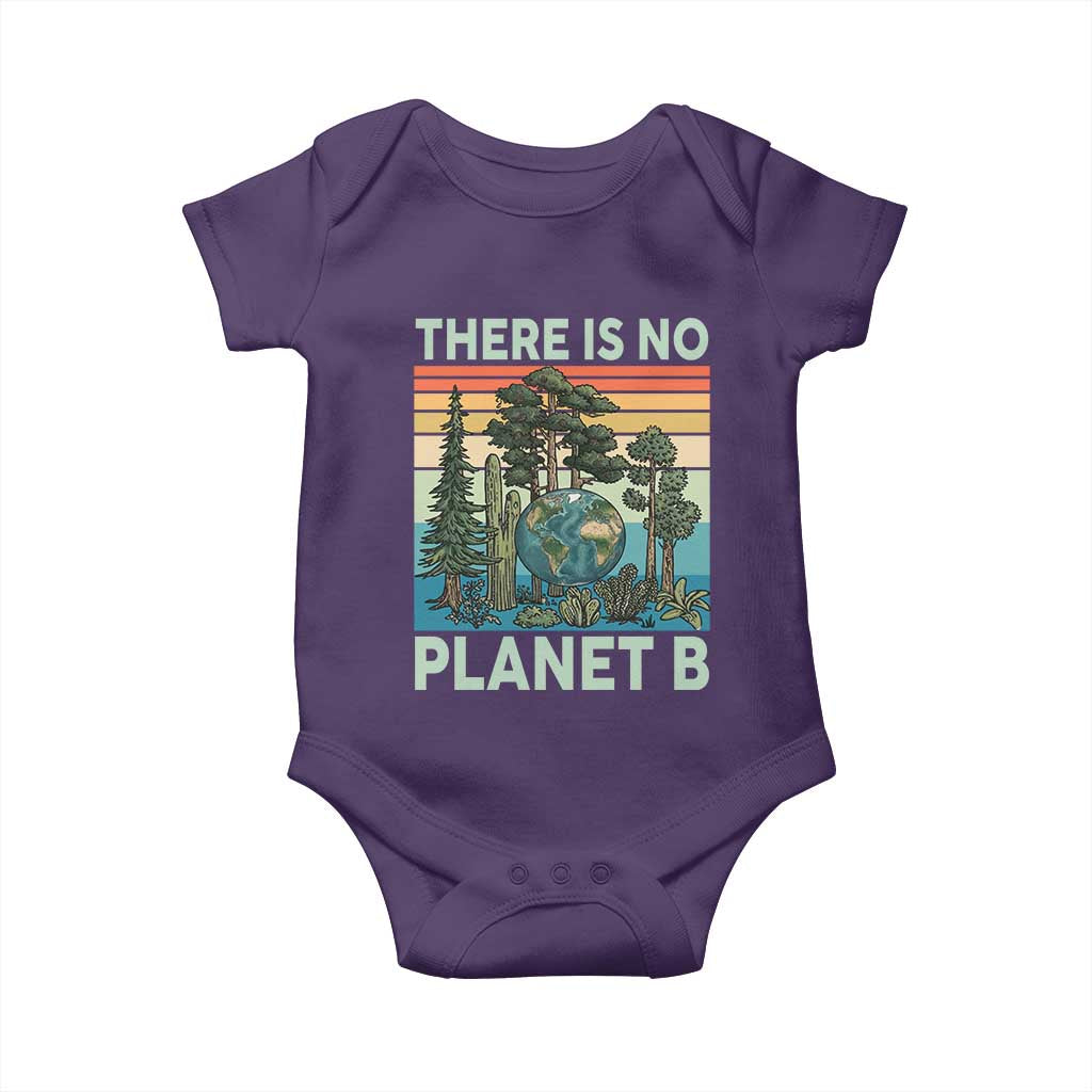 Vintage There Is No Planet B Earth Day Gift Baby Onesie TS12 Purple Print Your Wear