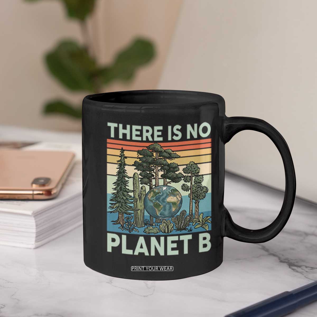 Vintage There Is No Planet B Earth Day Gift Coffee Mug TS12 Print Your Wear