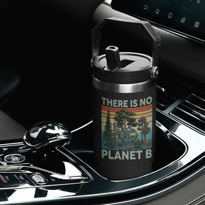 Vintage There Is No Planet B Earth Day Gift Flip Straw Tumbler TS12 Print Your Wear
