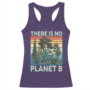 Vintage There Is No Planet B Earth Day Gift Racerback Tank Top TS12 Purple Print Your Wear
