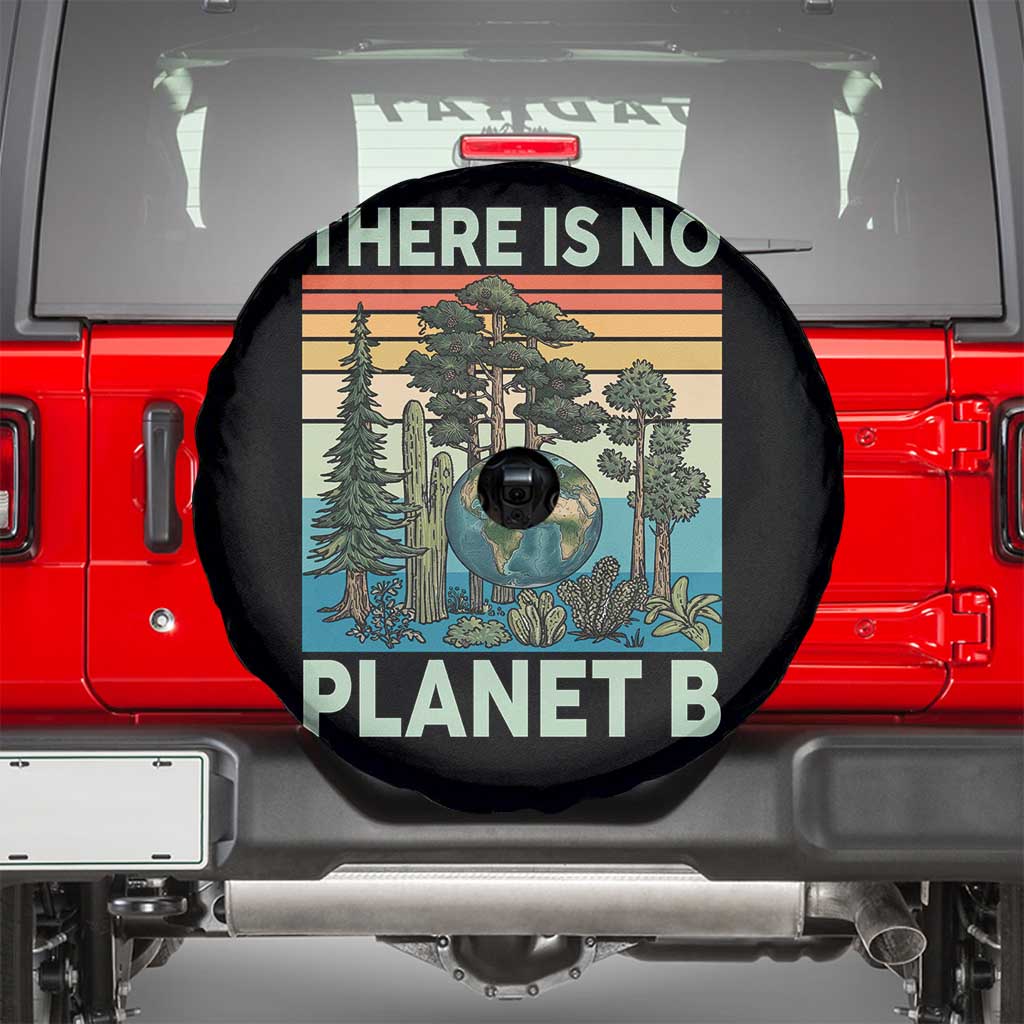 Vintage There Is No Planet B Earth Day Gift Spare Tire Cover TS12 Black Print Your Wear