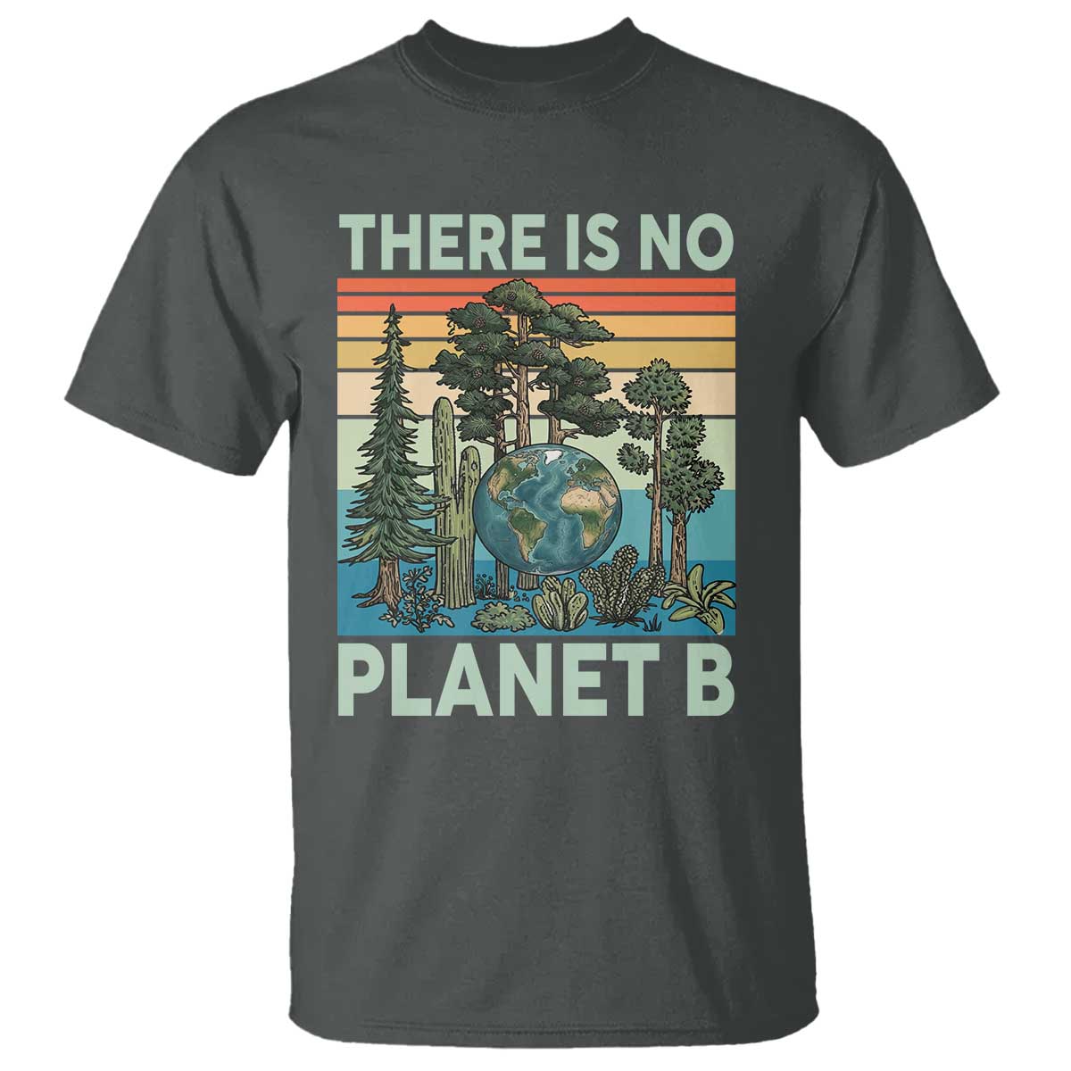 Vintage There Is No Planet B Earth Day Gift T Shirt TS12 Dark Heather Print Your Wear