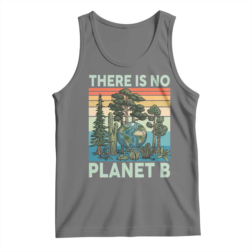 Vintage There Is No Planet B Earth Day Gift Tank Top TS12 Black Heather Print Your Wear