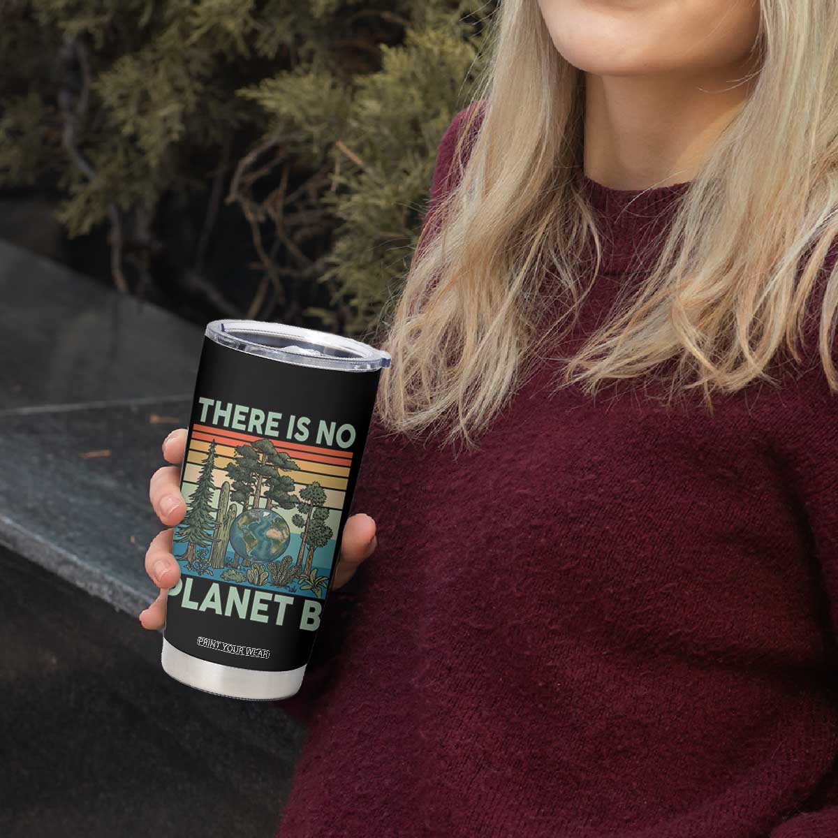 Vintage There Is No Planet B Earth Day Gift Tumbler Cup TS12 Print Your Wear