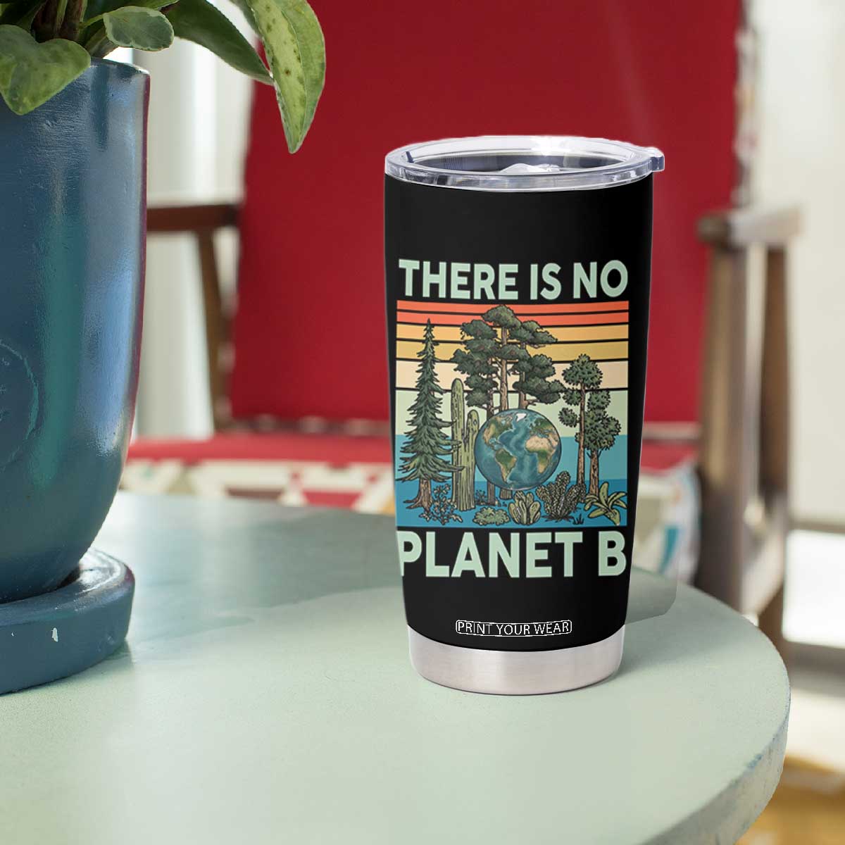 Vintage There Is No Planet B Earth Day Gift Tumbler Cup TS12 Print Your Wear