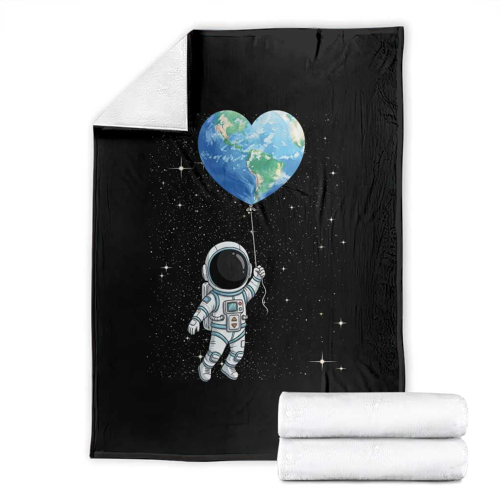 Astronaut Protect The Planet Throw Blanket Earth Day Gift TS12 Black Print Your Wear