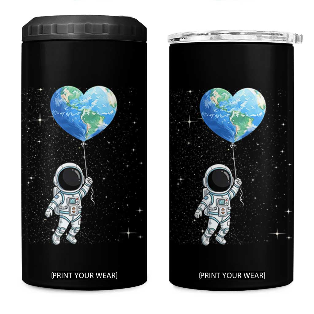 Astronaut Protect The Planet 4 in 1 Can Cooler Tumbler Earth Day Gift TS12 One Size: 16 oz Black Print Your Wear