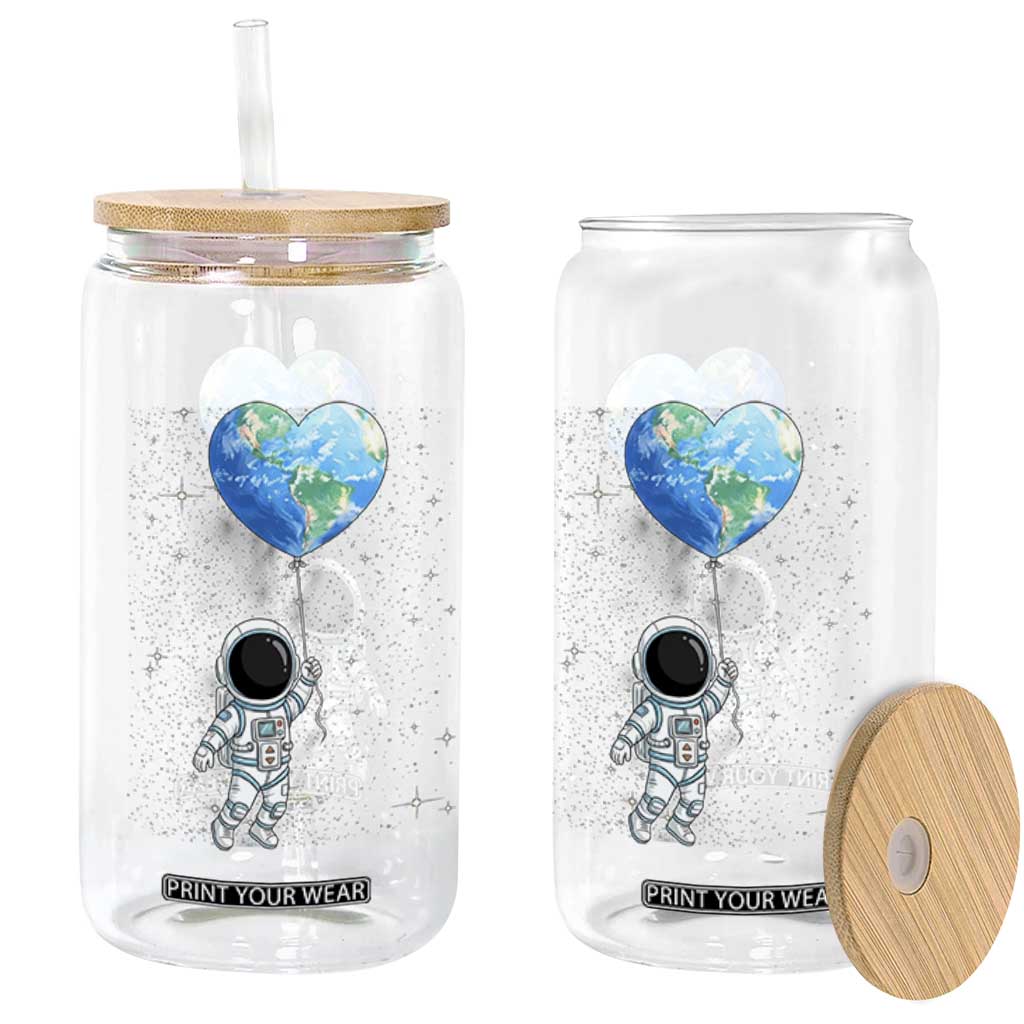 Astronaut Protect The Planet Glass Can Earth Day Gift TS12 Print Your Wear