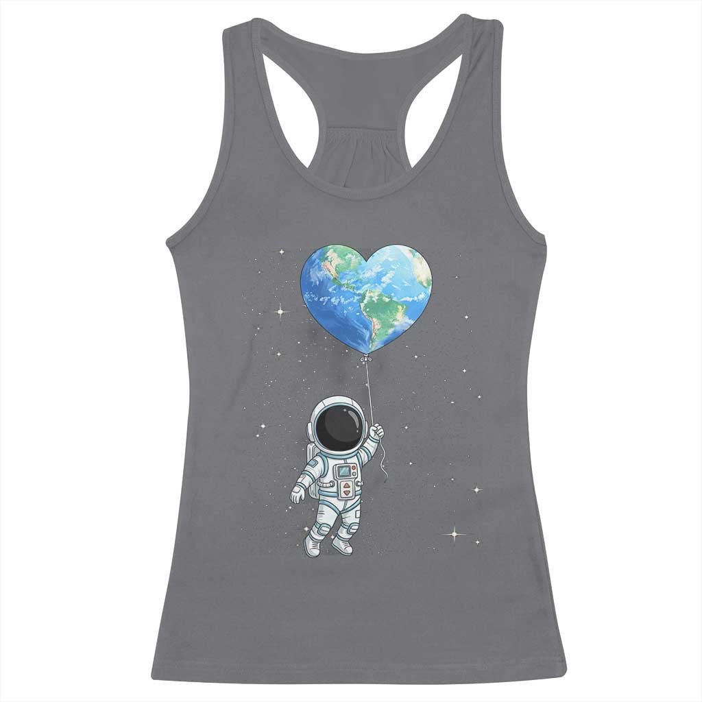 Astronaut Protect The Planet Racerback Tank Top Earth Day Gift TS12 Charcoal Print Your Wear