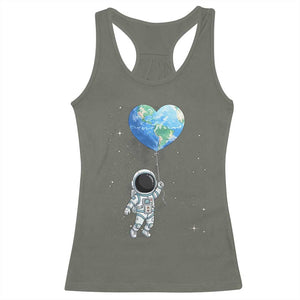 Astronaut Protect The Planet Racerback Tank Top Earth Day Gift TS12 Military Green Print Your Wear