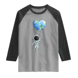 Astronaut Protect The Planet Raglan Shirt Earth Day Gift TS12 Sport Gray Black Print Your Wear