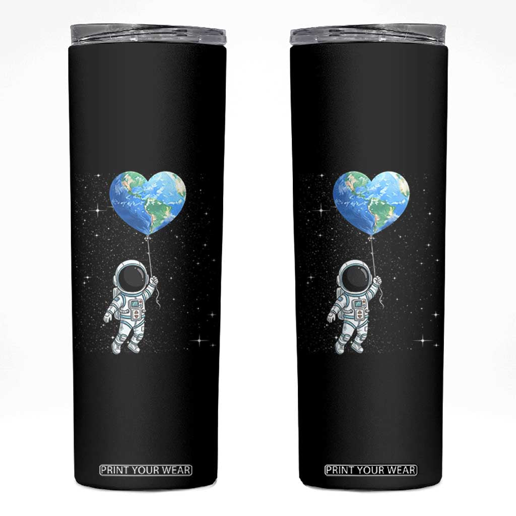 Astronaut Protect The Planet Skinny Tumbler Earth Day Gift TS12 Black Print Your Wear