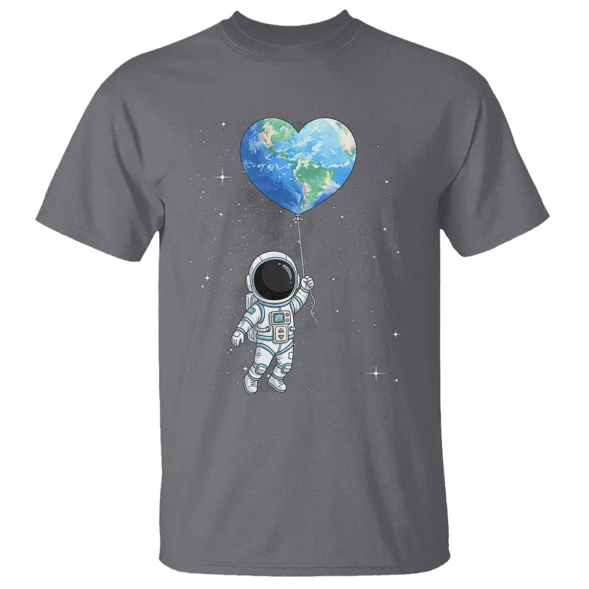 Astronaut Protect The Planet T Shirt Earth Day Gift TS12 Charcoal Print Your Wear
