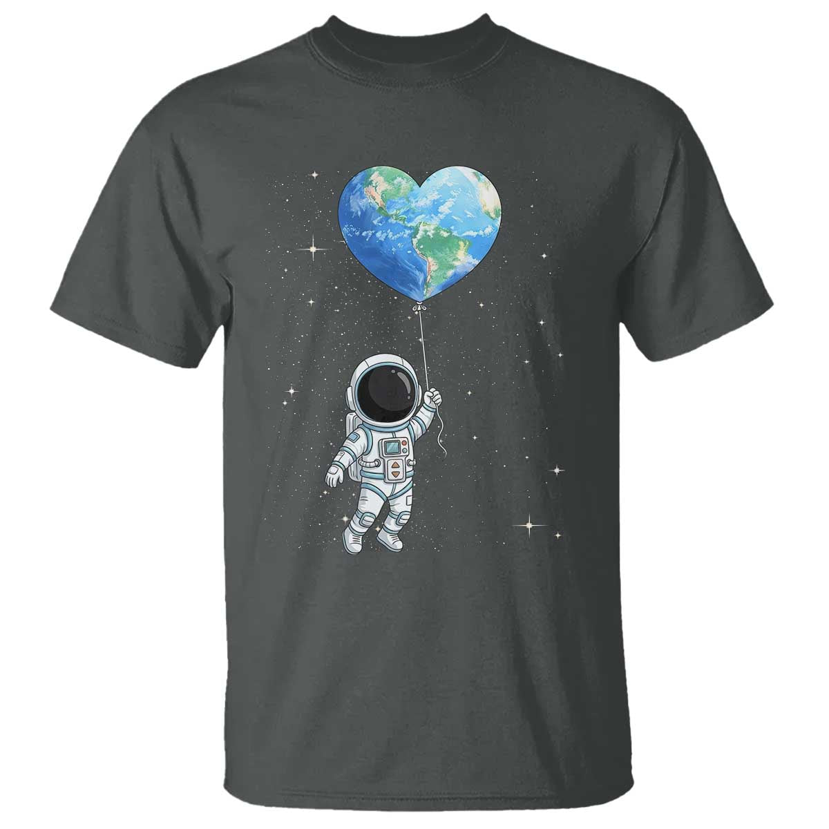 Astronaut Protect The Planet T Shirt Earth Day Gift TS12 Dark Heather Print Your Wear