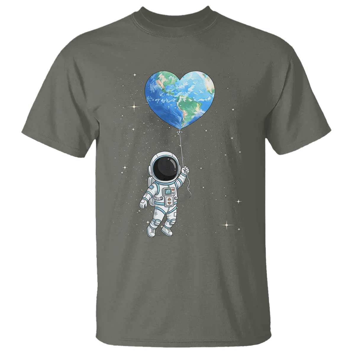 Astronaut Protect The Planet T Shirt Earth Day Gift TS12 Military Green Print Your Wear