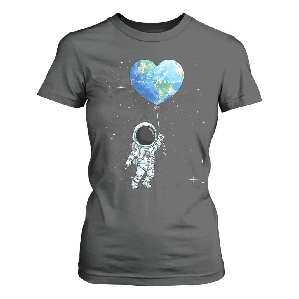Astronaut Protect The Planet T Shirt For Women Earth Day Gift TS12 Dark Heather Print Your Wear