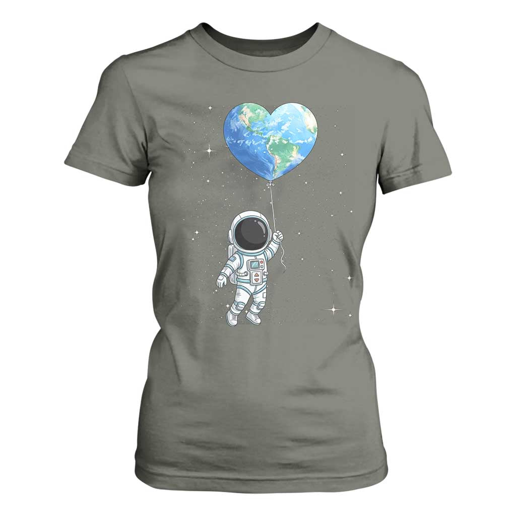 Astronaut Protect The Planet T Shirt For Women Earth Day Gift TS12 Military Green Print Your Wear