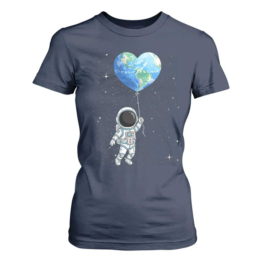 Astronaut Protect The Planet T Shirt For Women Earth Day Gift TS12 Navy Print Your Wear