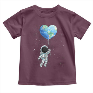 Astronaut Protect The Planet Toddler T Shirt Earth Day Gift TS12 Maroon Print Your Wear