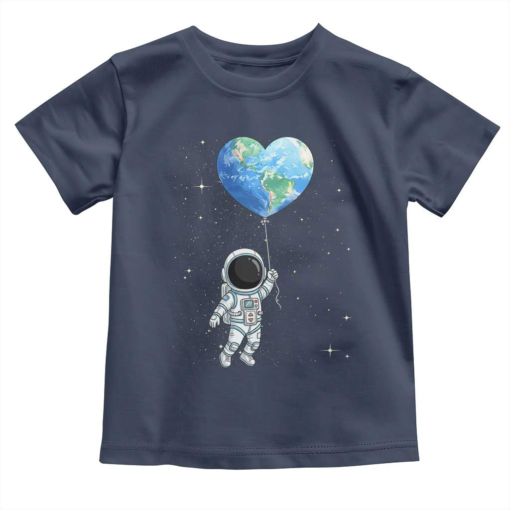 Astronaut Protect The Planet Toddler T Shirt Earth Day Gift TS12 Navy Print Your Wear