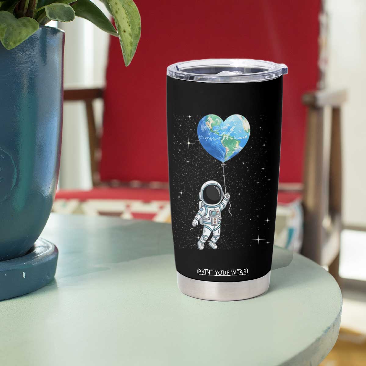 Astronaut Protect The Planet Tumbler Cup Earth Day Gift TS12 Print Your Wear