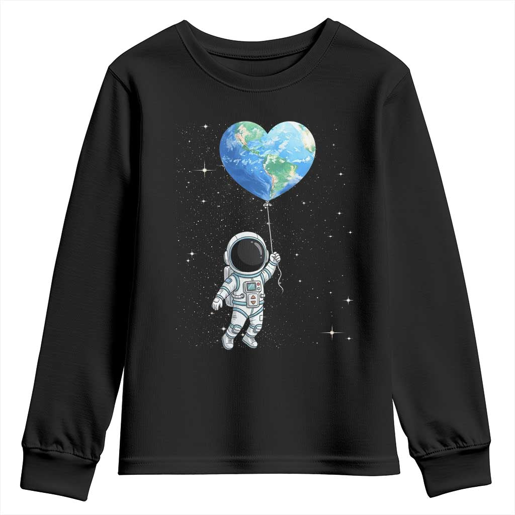 Astronaut Protect The Planet Youth Sweatshirt Earth Day Gift TS12 Black Print Your Wear