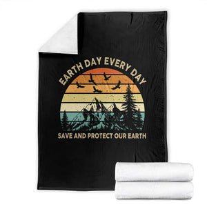 Earth Day Everyday Throw Blanket Save And Protect Our Earth TS12 Black Print Your Wear