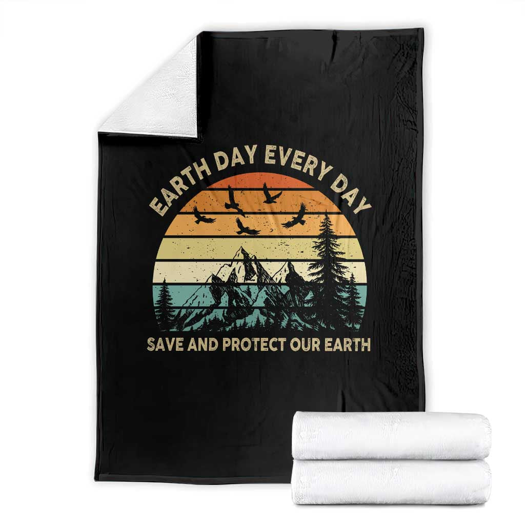 Earth Day Everyday Throw Blanket Save And Protect Our Earth TS12 Black Print Your Wear