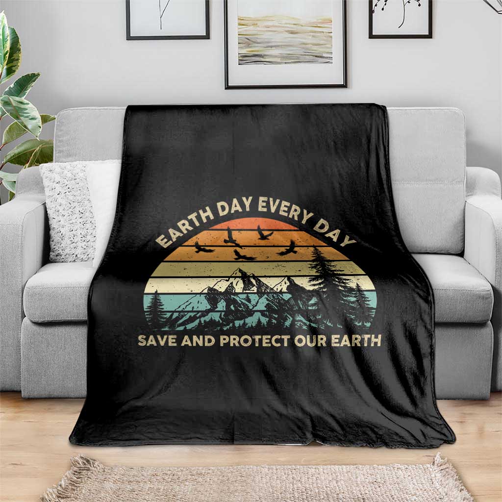 Earth Day Everyday Throw Blanket Save And Protect Our Earth TS12 Print Your Wear