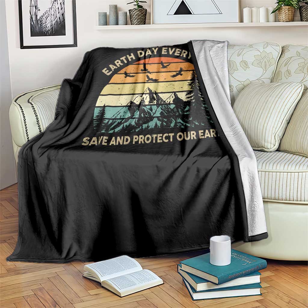 Earth Day Everyday Throw Blanket Save And Protect Our Earth TS12 Print Your Wear