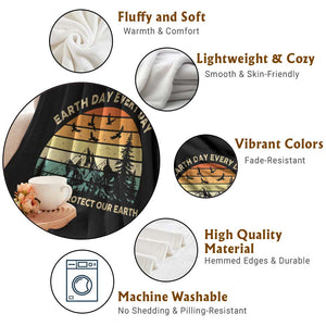 Earth Day Everyday Throw Blanket Save And Protect Our Earth TS12 Print Your Wear