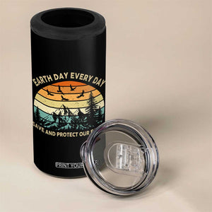 Earth Day Everyday 4 in 1 Can Cooler Tumbler Save And Protect Our Earth TS12 Print Your Wear