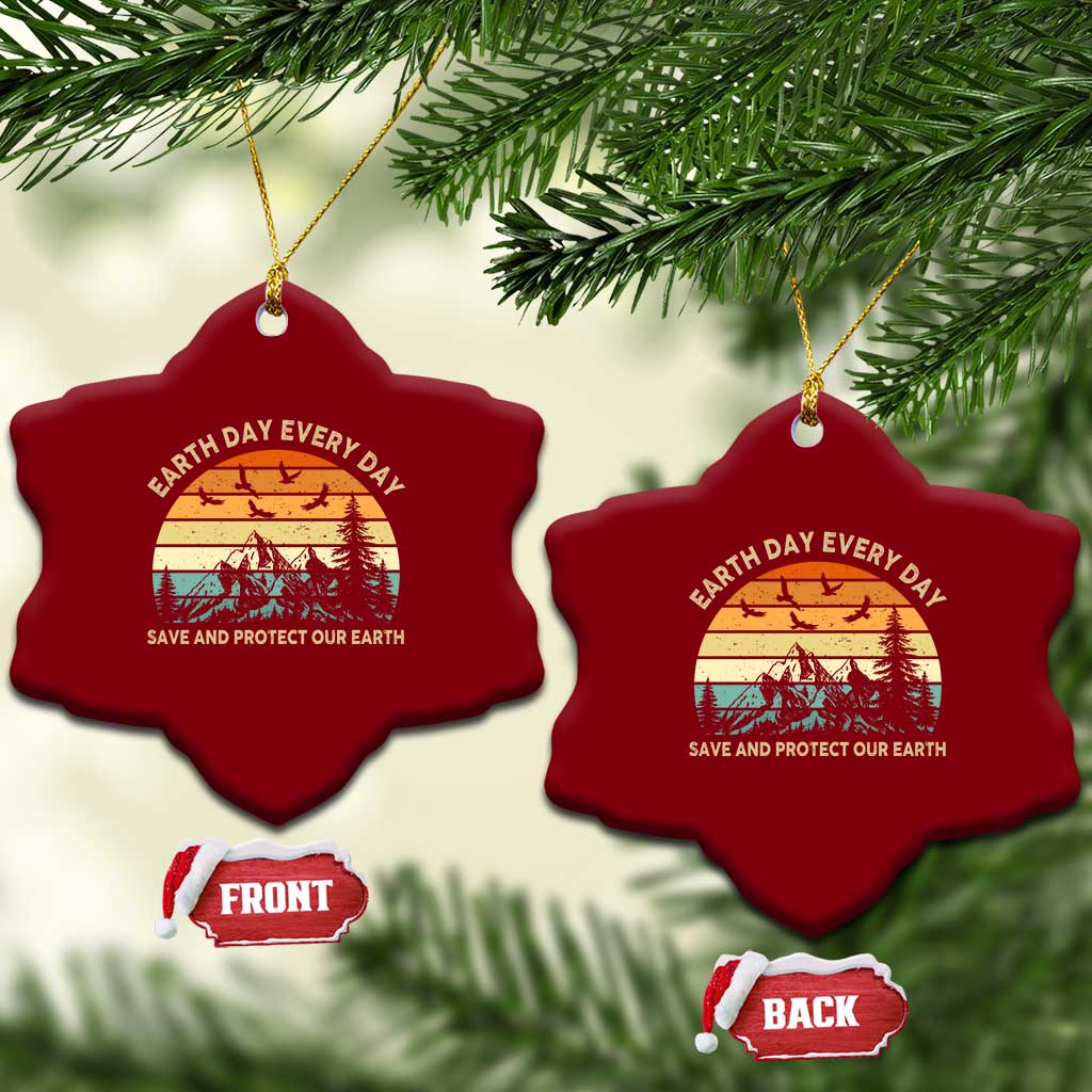 Earth Day Everyday Ceramic Ornament Save And Protect Our Earth TS12 Print Your Wear