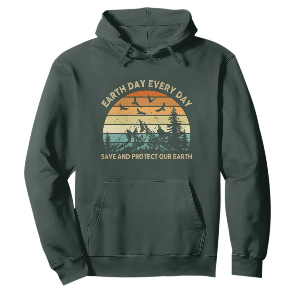 Earth Day Everyday Hoodie Save And Protect Our Earth TS12 Dark Forest Green Print Your Wear