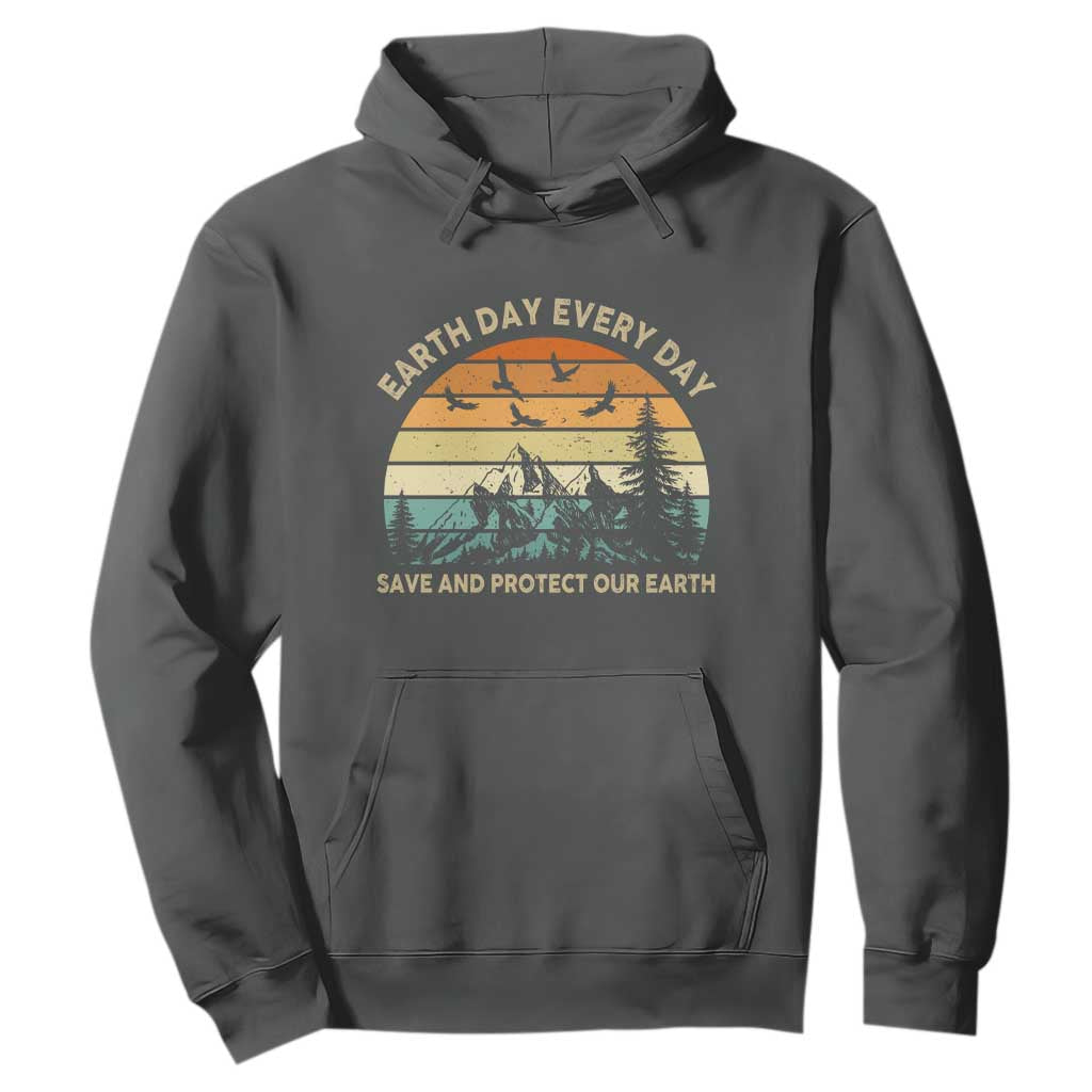 Earth Day Everyday Hoodie Save And Protect Our Earth TS12 Dark Heather Print Your Wear