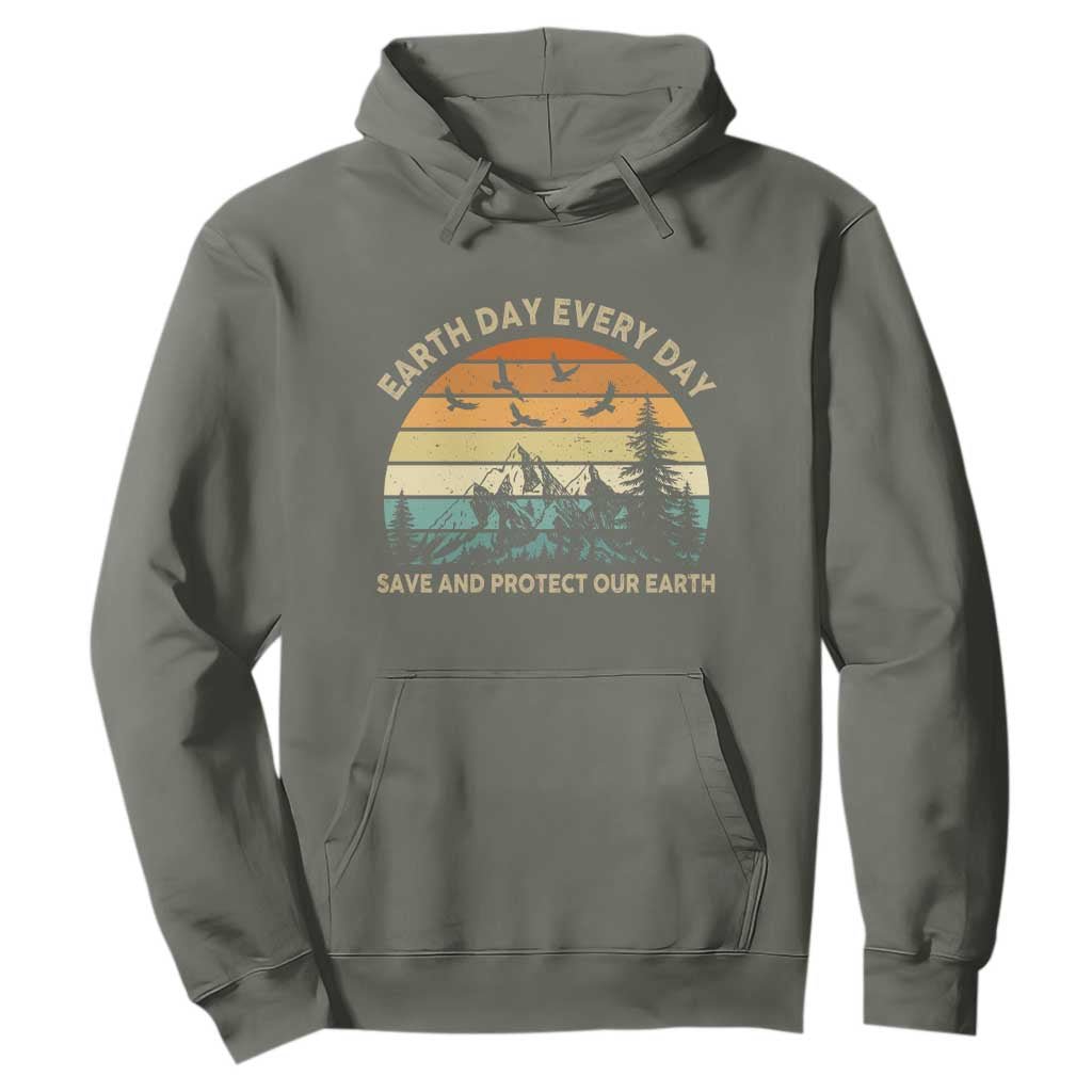 Earth Day Everyday Hoodie Save And Protect Our Earth TS12 Military Green Print Your Wear