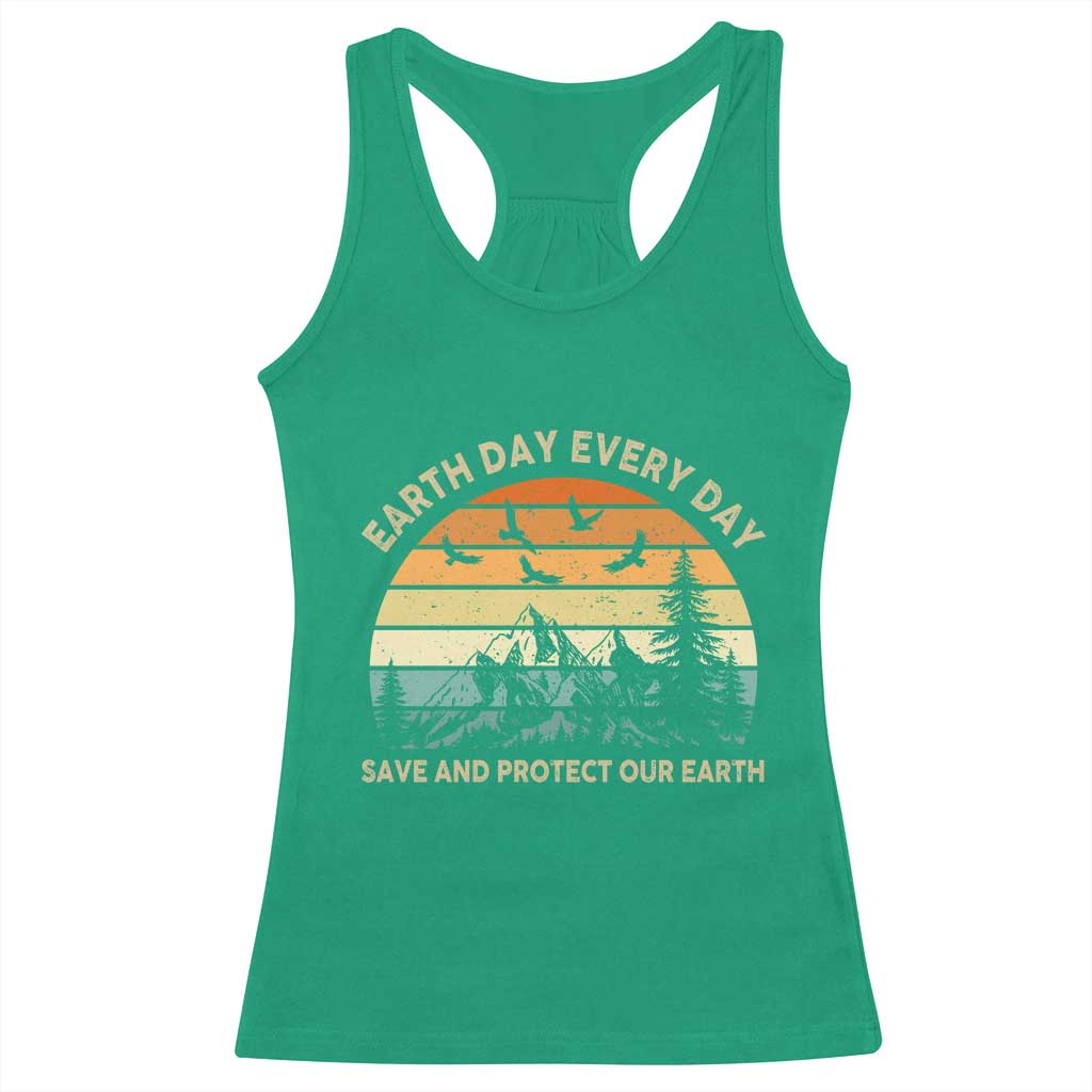 Earth Day Everyday Racerback Tank Top Save And Protect Our Earth TS12 Irish Green Print Your Wear
