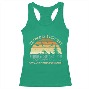 Earth Day Everyday Racerback Tank Top Save And Protect Our Earth TS12 Irish Green Print Your Wear