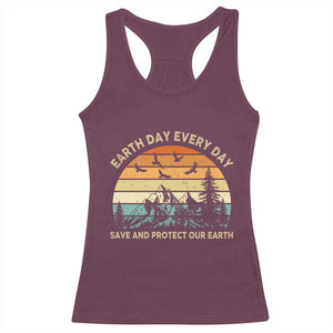 Earth Day Everyday Racerback Tank Top Save And Protect Our Earth TS12 Maroon Print Your Wear