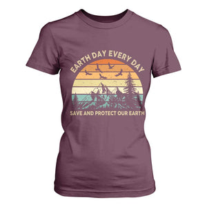 Earth Day Everyday T Shirt For Women Save And Protect Our Earth TS12 Maroon Print Your Wear