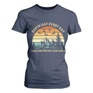 Earth Day Everyday T Shirt For Women Save And Protect Our Earth TS12 Navy Print Your Wear