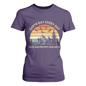 Earth Day Everyday T Shirt For Women Save And Protect Our Earth TS12 Purple Print Your Wear
