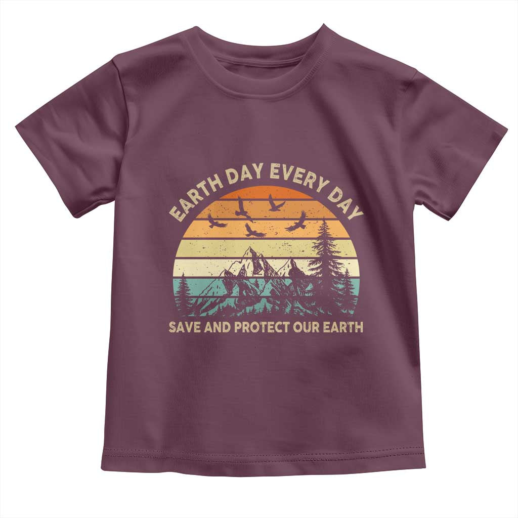 Earth Day Everyday Toddler T Shirt Save And Protect Our Earth TS12 Maroon Print Your Wear