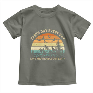 Earth Day Everyday Toddler T Shirt Save And Protect Our Earth TS12 Military Green Print Your Wear