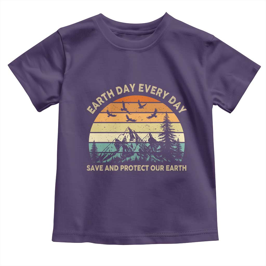 Earth Day Everyday Toddler T Shirt Save And Protect Our Earth TS12 Purple Print Your Wear