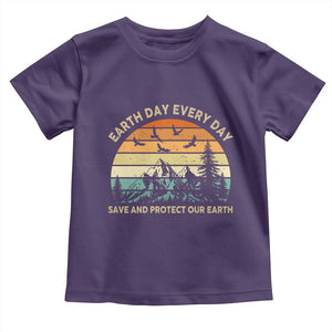 Earth Day Everyday Toddler T Shirt Save And Protect Our Earth TS12 Purple Print Your Wear